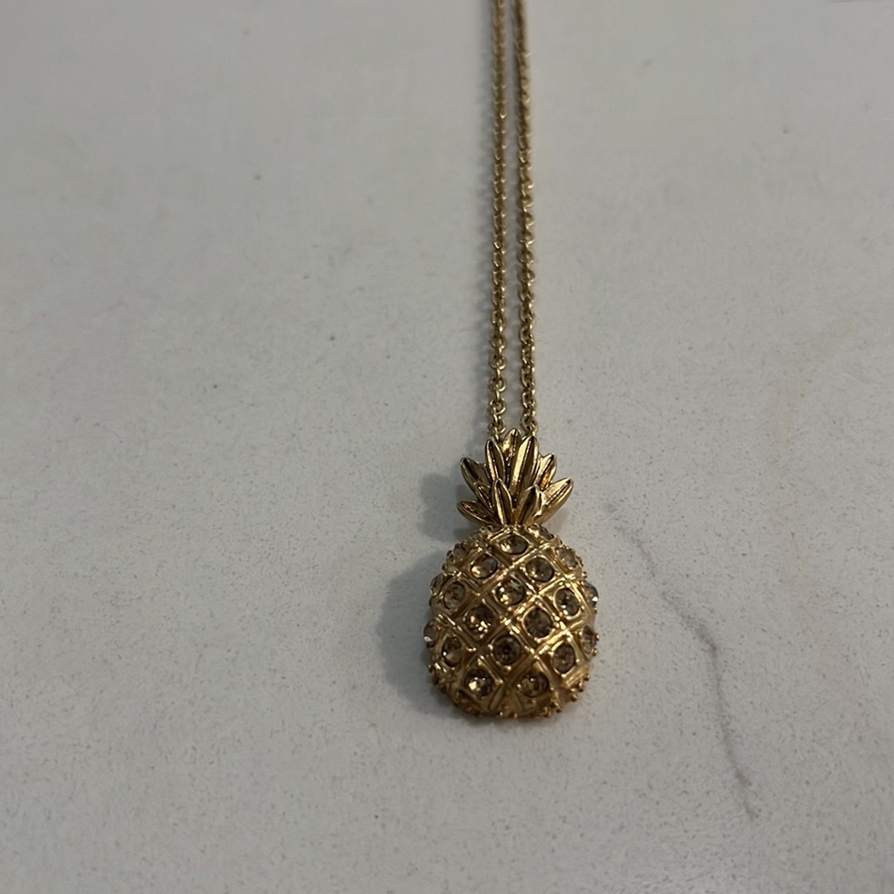 EUC J. Crew pineapple charm necklace
